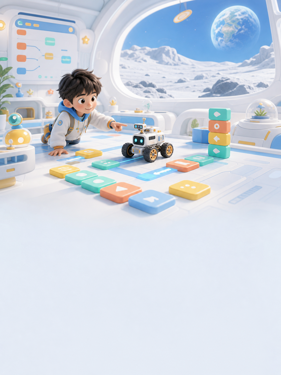 学生进行编程创作